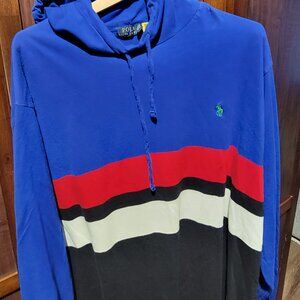 Polo Ralph Lauren 2XB Blue/Black Multi Jersey Hooded T-Shirt